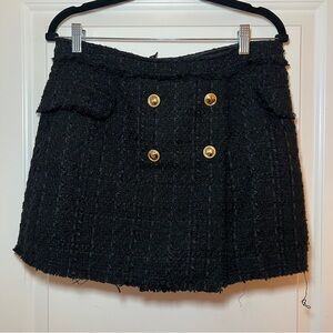 House of Harlow Black Tweed Skort Size M